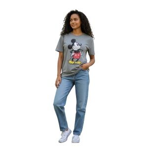 DISNEY Mickey Mouse Grey Unisex T-Shirt size M